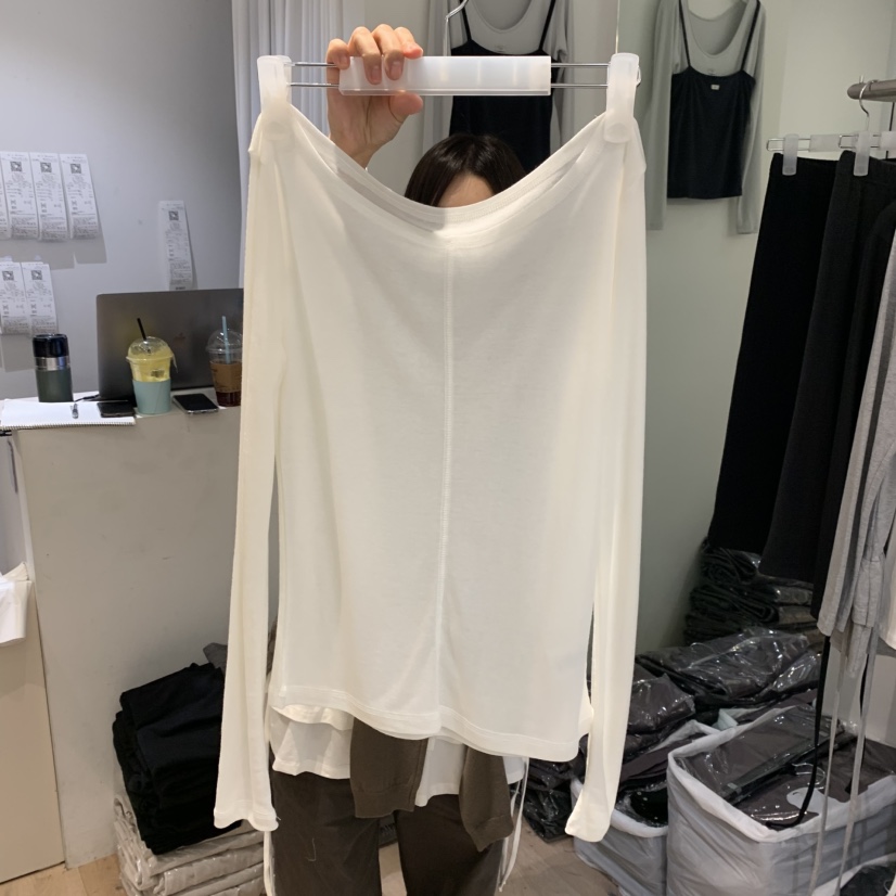 AUBE韓國直郵㊣女士新品推薦熱賣時尚休閑職業人氣長袖T恤羊毛AUBE長袖T恤