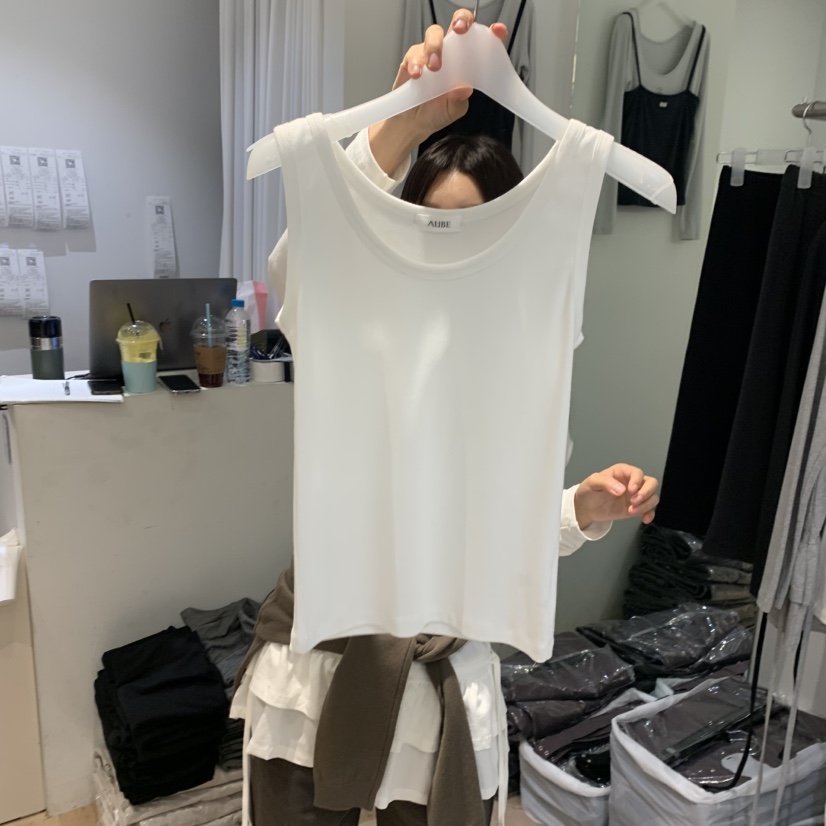 AUBE東大門㊣直郵女士新款推薦人氣熱賣職業吊帶背心不含內搭AUBE吊帶/背心圖色2