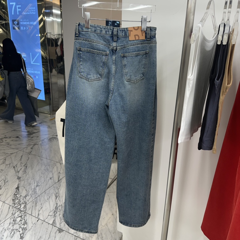 TOPDRESSING韓國直郵㊣女士新品休閑推薦真品熱賣時尚牛仔褲TOPDRESSING牛仔褲