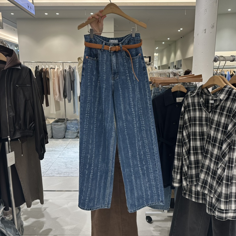 BLUEI-D韓國代購㊣女裝新品時尚真品人氣休閑牛仔褲不含腰帶Blue i-d牛仔褲
