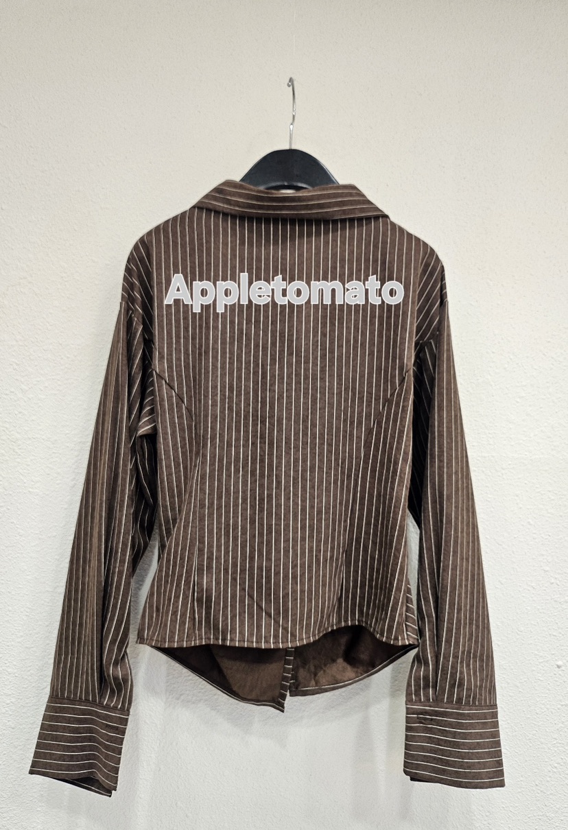 APPLE TOMATO東大門㊣代購女裝新品熱賣人氣襯衫蕾絲衫褶皺APPLE TOMATO襯衫/蕾絲衫