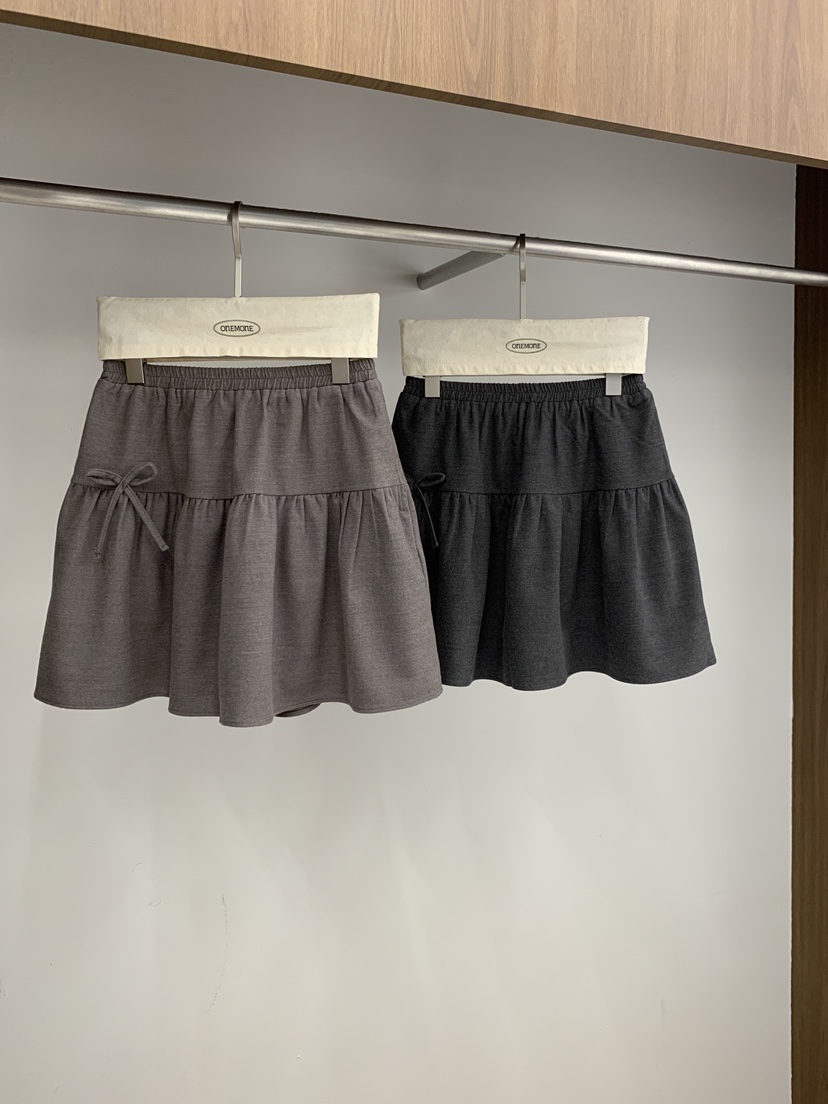 ONE MONE韓國代購㊣女士新品25秋冬真品推薦時尚休閑人氣短裙ONE MONE短裙