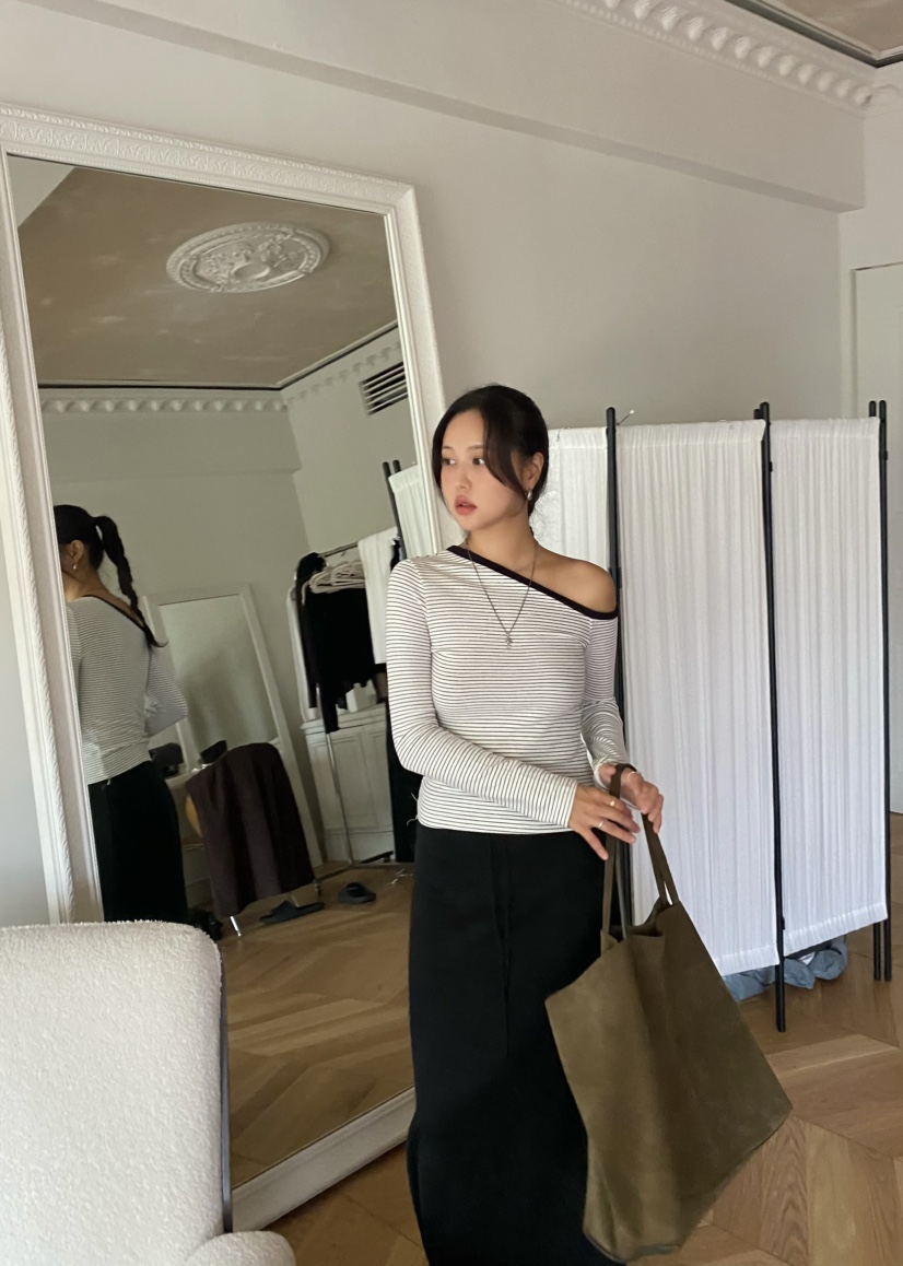 OUPPT韓國直郵㊣女士新品推薦真品時尚人氣25秋冬休閑長袖T恤OUPPT長袖T恤