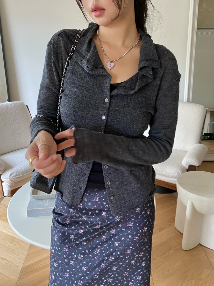 OUPPT東大門㊣實拍女裝新款休閑真品職業針織衫毛皮羊毛開衫OUPPT針織衫圖色5