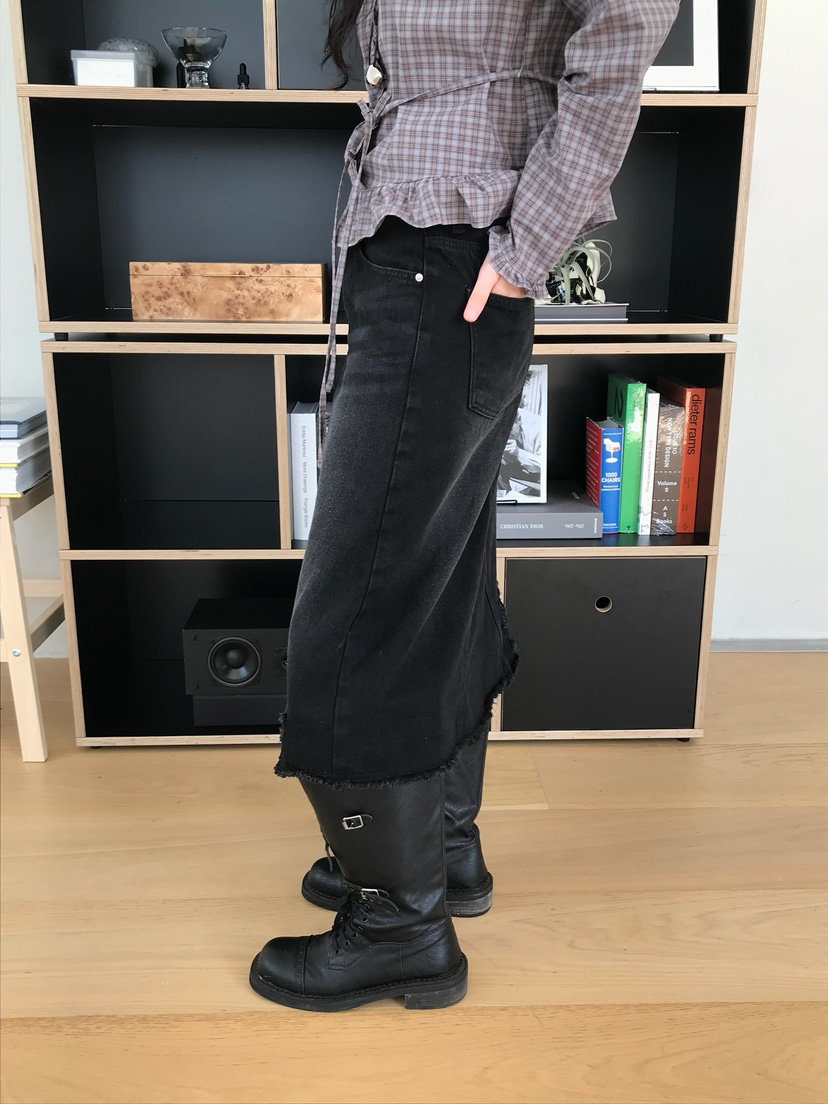 ESCHER韓國代購㊣女士新款熱賣時尚25秋冬職業半身裙中短裙ESCHER半身裙/中短裙