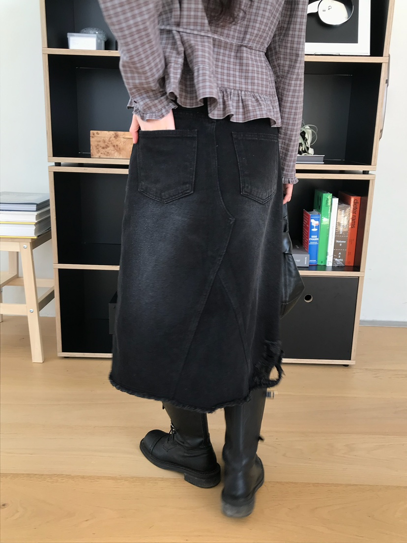 ESCHER韓國代購㊣女士新款熱賣時尚25秋冬職業半身裙中短裙ESCHER半身裙/中短裙