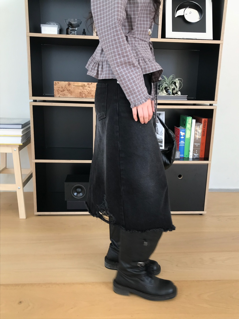 ESCHER韓國代購㊣女士新款熱賣時尚25秋冬職業半身裙中短裙ESCHER半身裙/中短裙
