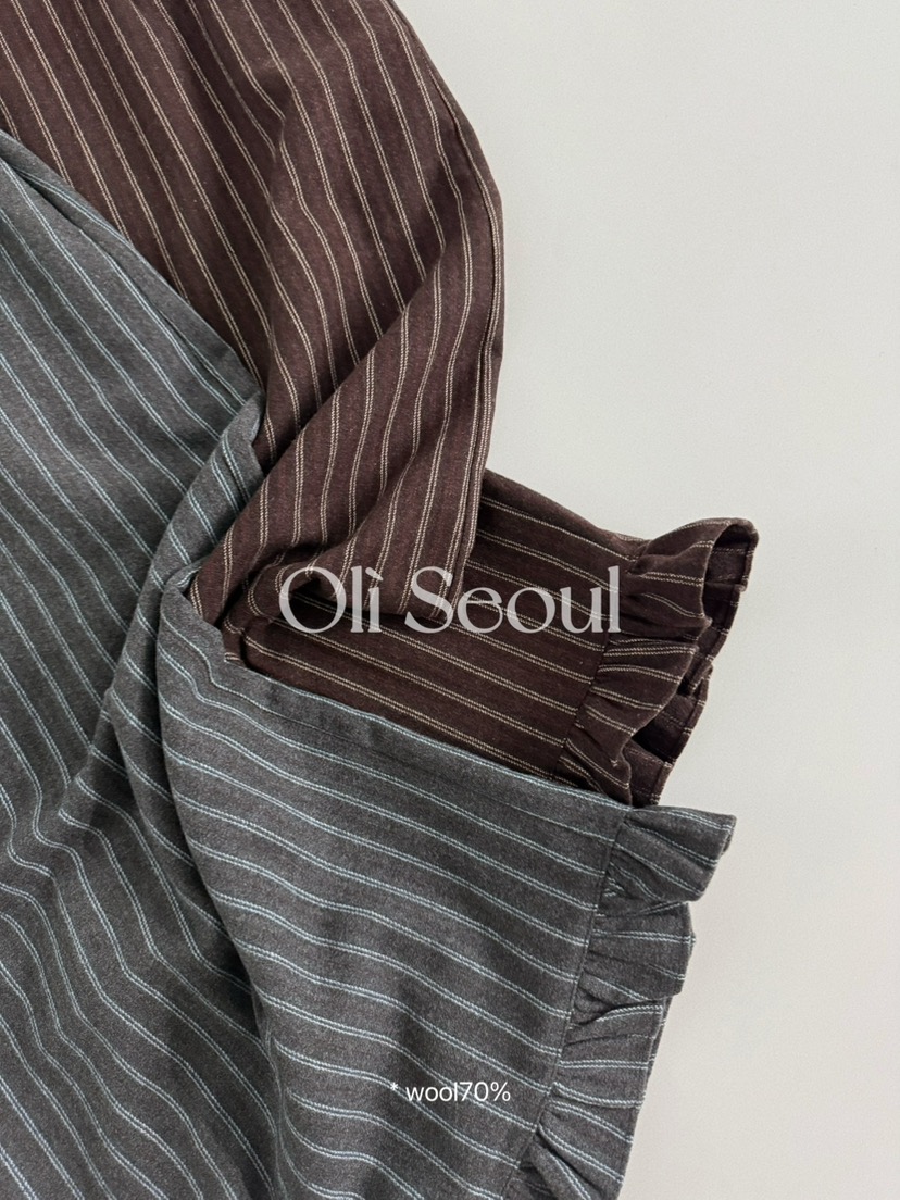 OLI SEOUL東大門㊣直郵女裝新品熱賣時尚休閑真品長裙羊毛OLI SEOUL長裙