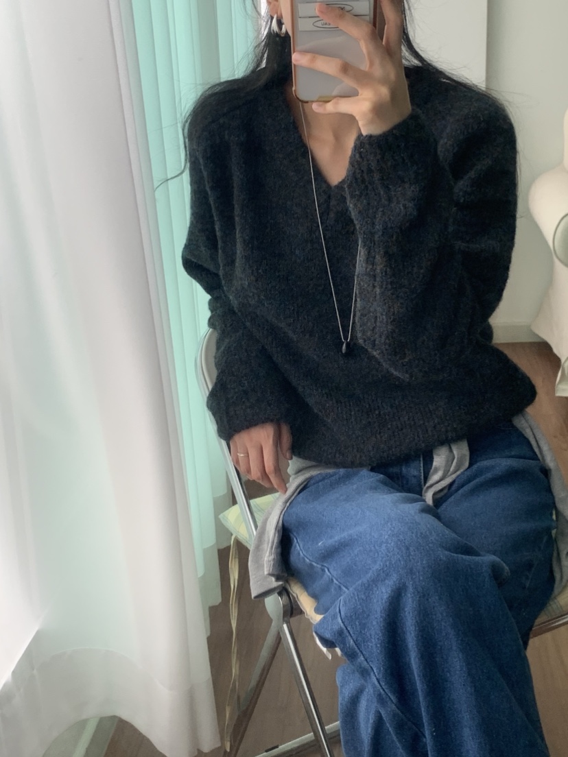 NOUVEAU韓國直郵㊣女士新款時尚推薦25秋冬休閑職業針織衫羊毛NOUVEAU針織衫