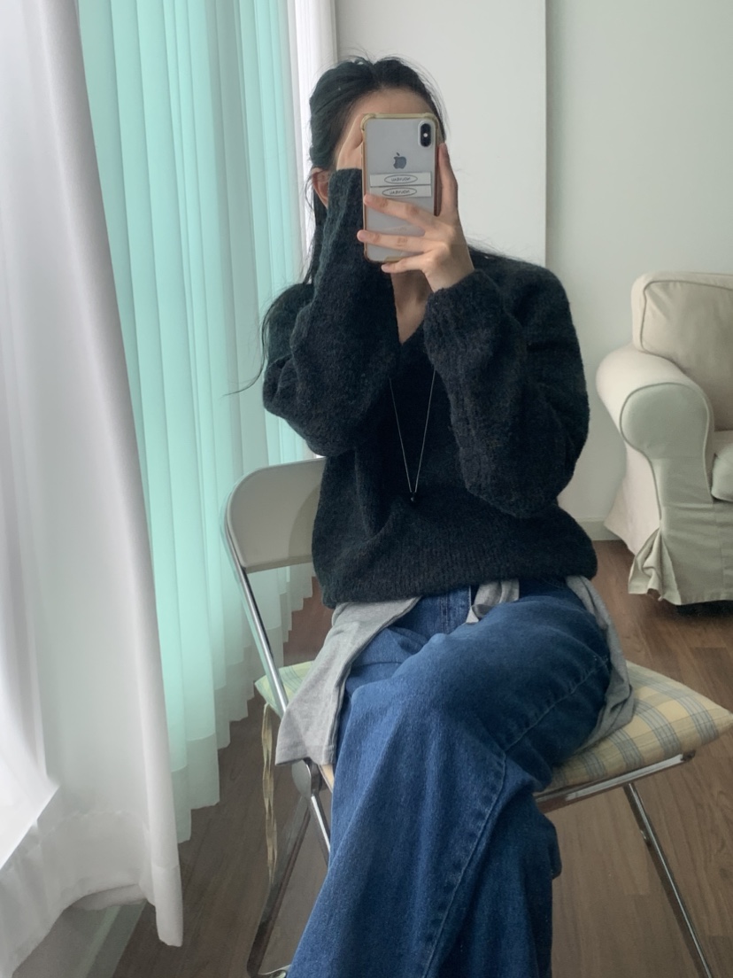 NOUVEAU韓國直郵㊣女士新款時尚推薦25秋冬休閑職業針織衫羊毛NOUVEAU針織衫