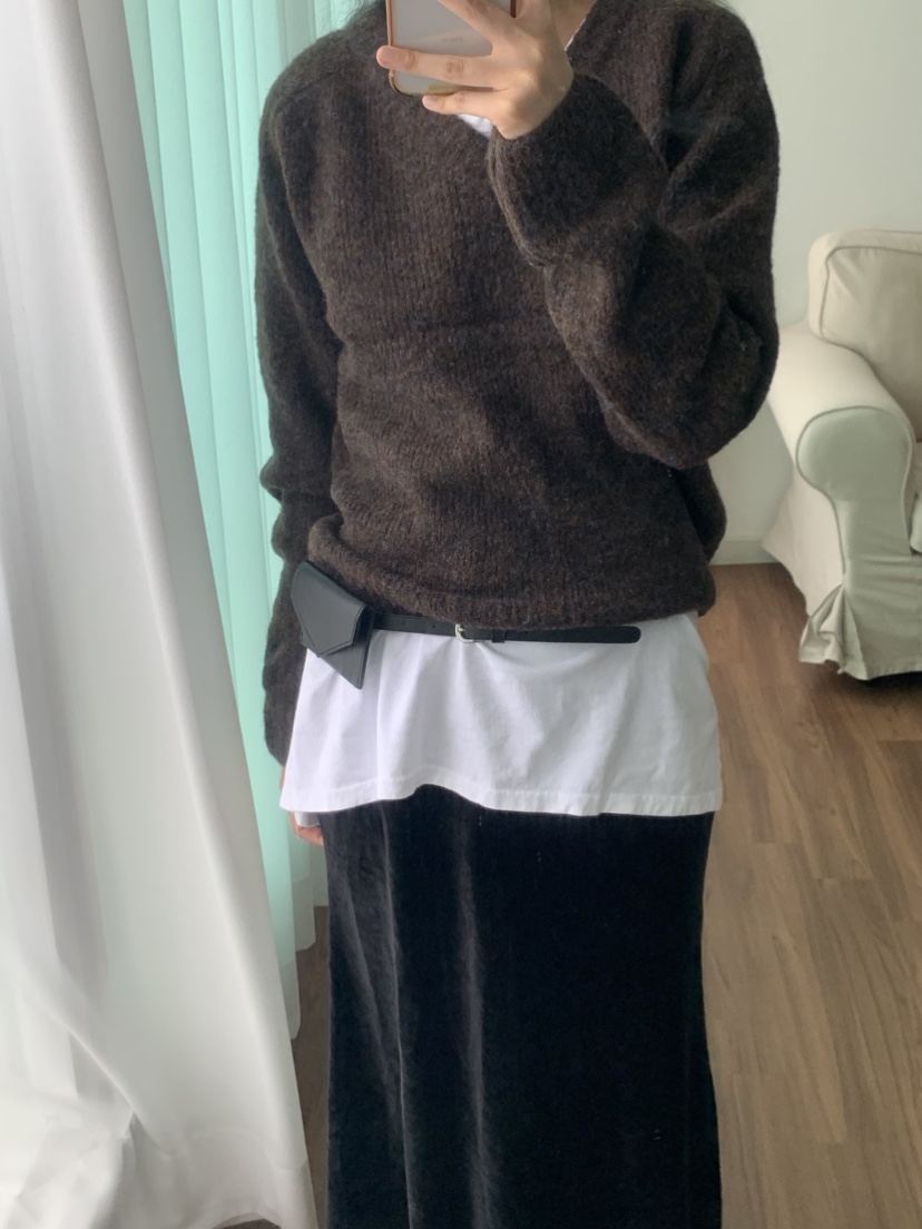 NOUVEAU韓國直郵㊣女士新款時尚推薦25秋冬休閑職業針織衫羊毛NOUVEAU針織衫