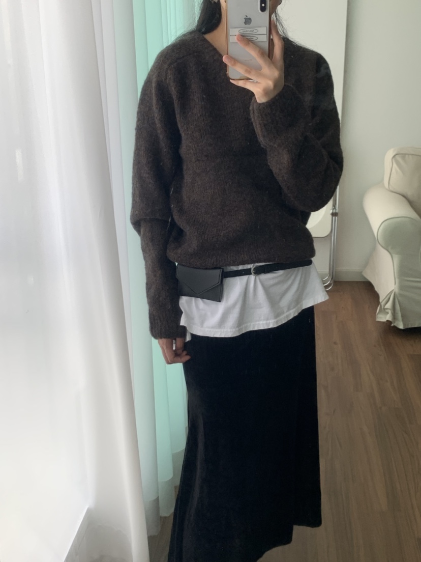NOUVEAU韓國直郵㊣女士新款時尚推薦25秋冬休閑職業針織衫羊毛NOUVEAU針織衫