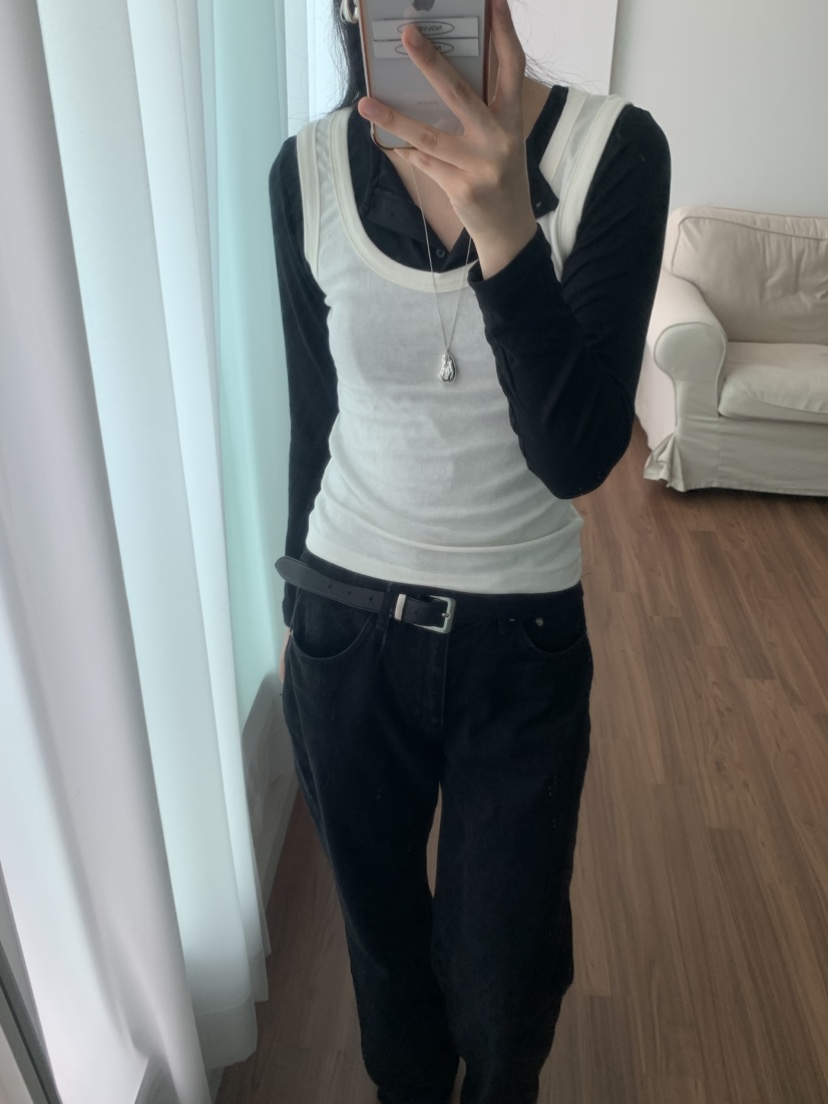 NOUVEAU東大門㊣實拍女士新款休閑推薦真品時尚吊帶背心羊毛NOUVEAU吊帶/背心
