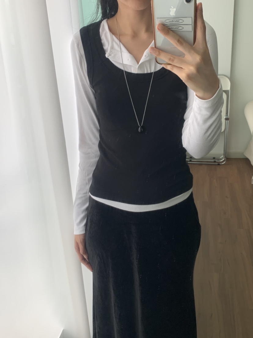NOUVEAU東大門㊣實拍女士新款休閑推薦真品時尚吊帶背心羊毛NOUVEAU吊帶/背心