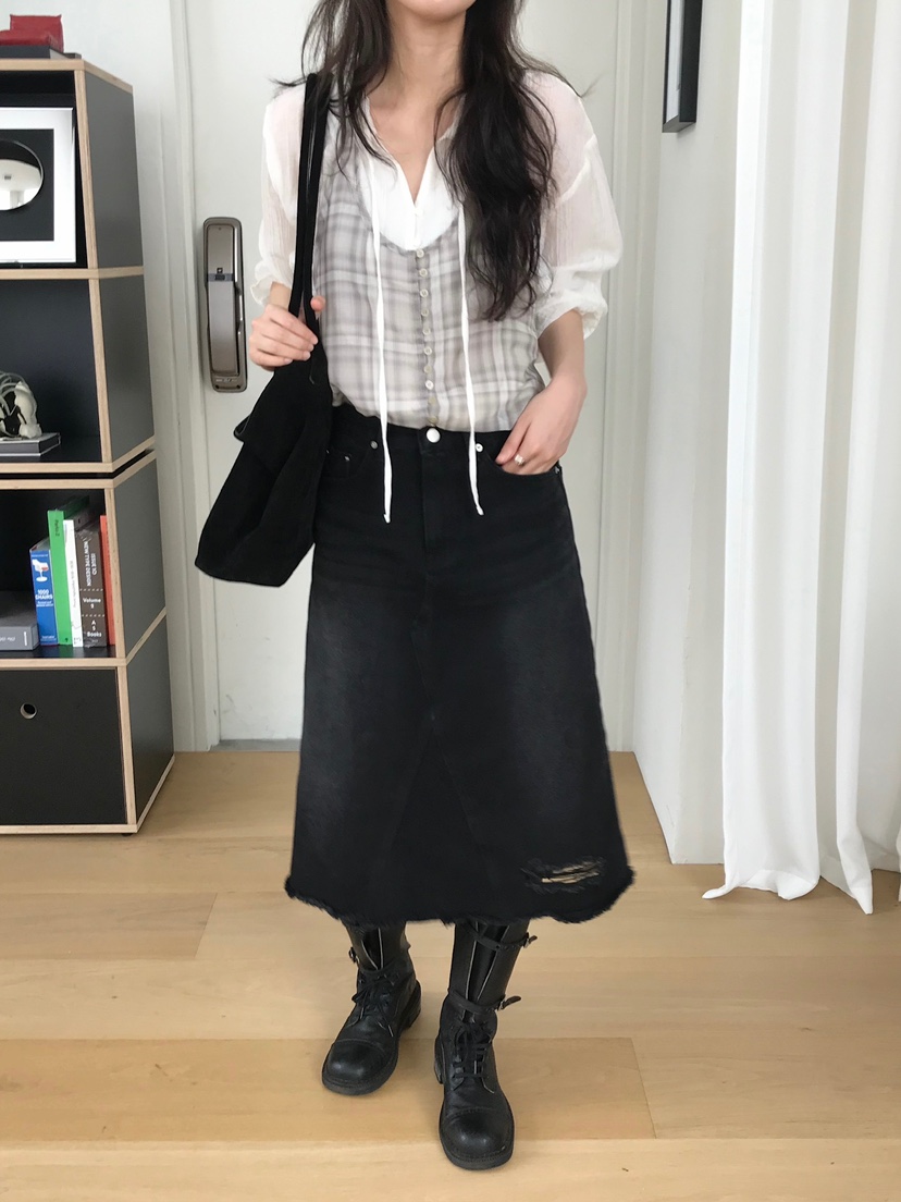 ESCHER東大門㊣直郵女裝新品熱賣真品25秋冬休閑吊帶背心格紋ESCHER吊帶/背心