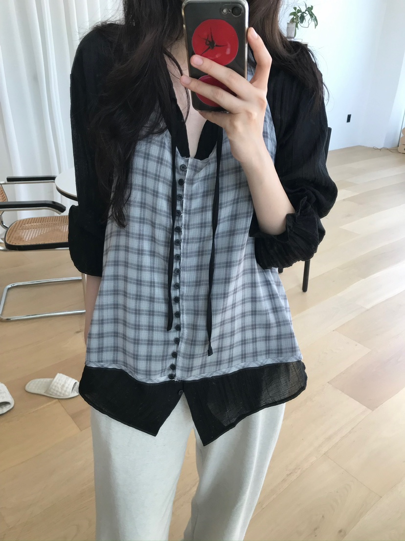 ESCHER東大門㊣直郵女裝新品熱賣真品25秋冬休閑吊帶背心格紋ESCHER吊帶/背心