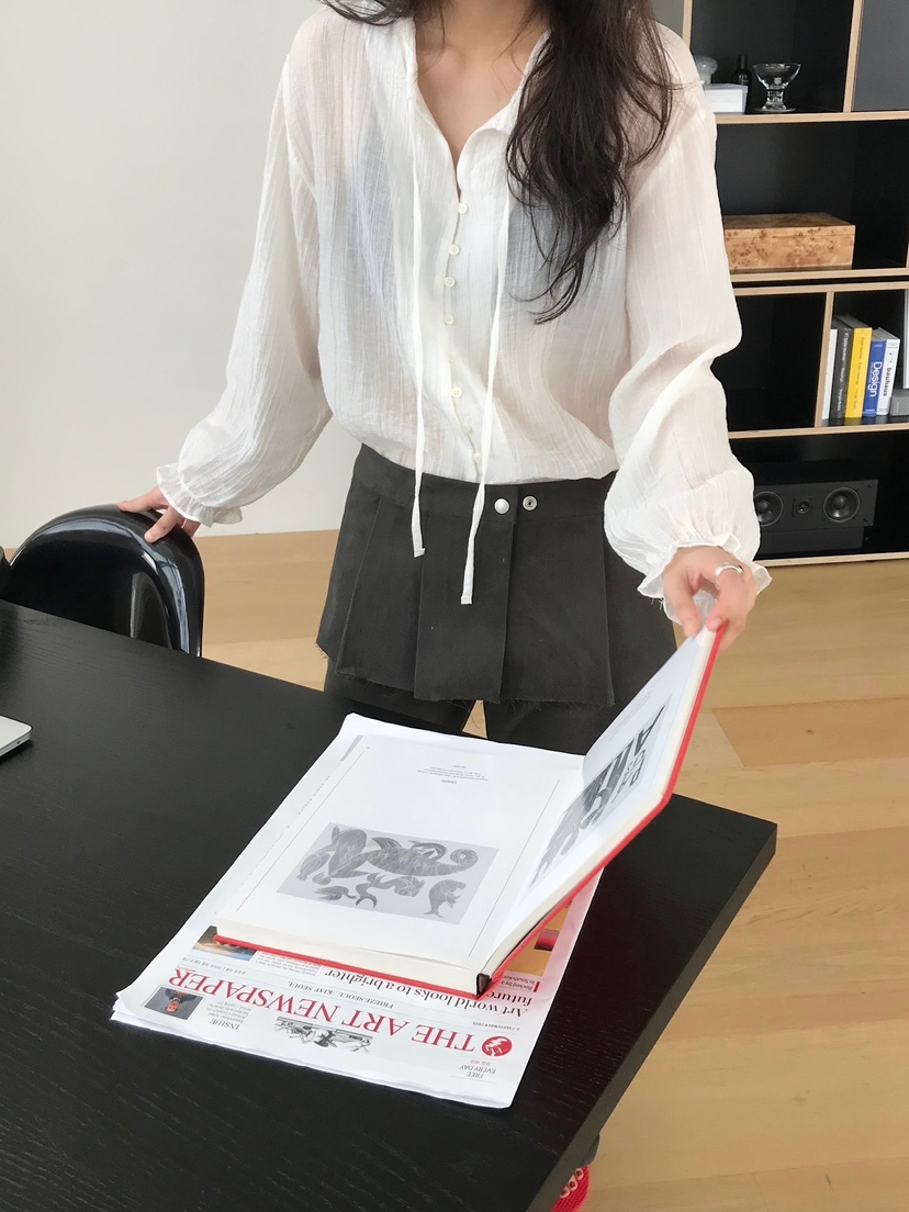 ESCHER東大門㊣代購女裝新款時尚熱賣25秋冬人氣襯衫蕾絲衫ESCHER襯衫/蕾絲衫