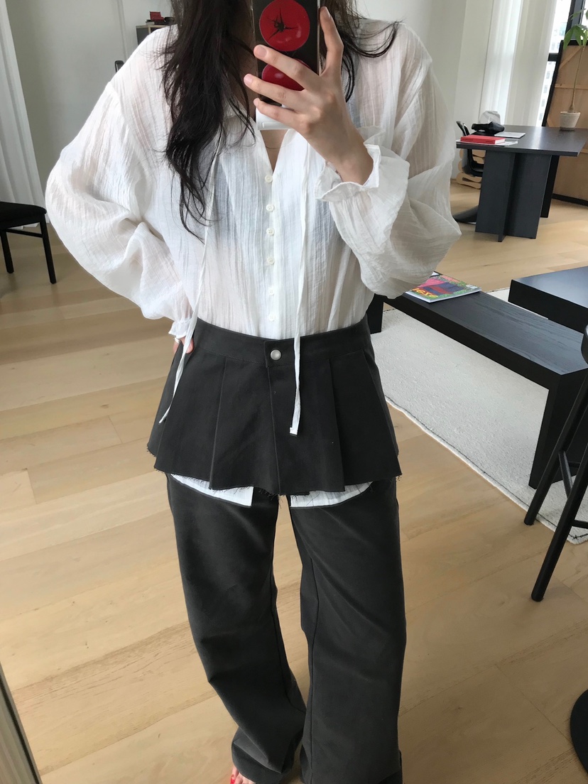 ESCHER東大門㊣代購女裝新款時尚熱賣25秋冬人氣襯衫蕾絲衫ESCHER襯衫/蕾絲衫