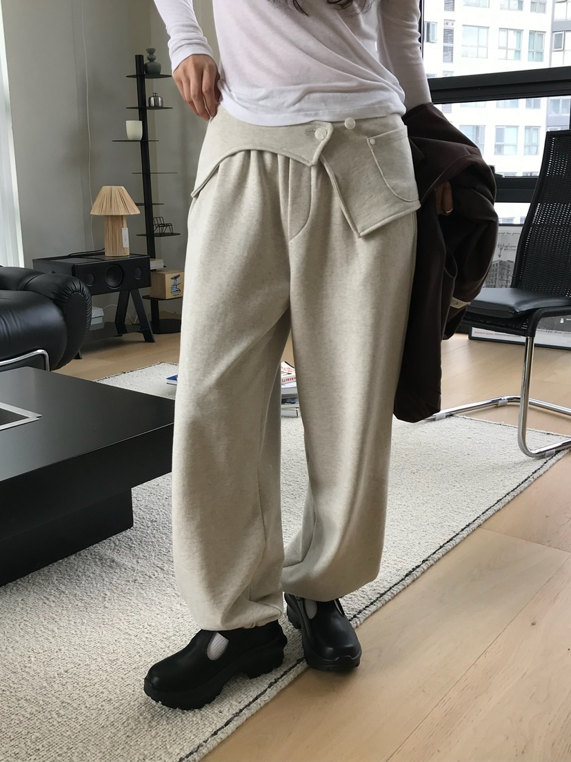 ESCHER東大門㊣直郵女裝新款25秋冬推薦熱賣時尚休閑褲腰帶ESCHER休閑褲