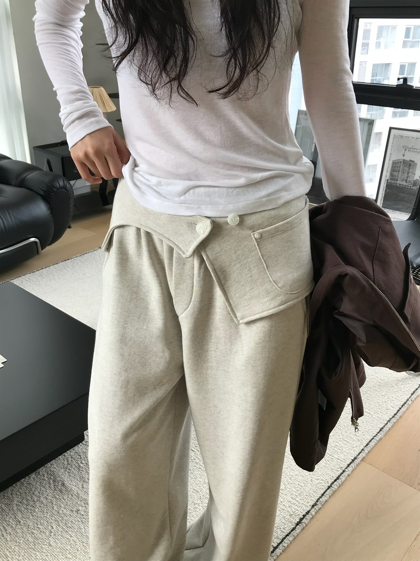 ESCHER東大門㊣直郵女裝新款25秋冬推薦熱賣時尚休閑褲腰帶ESCHER休閑褲