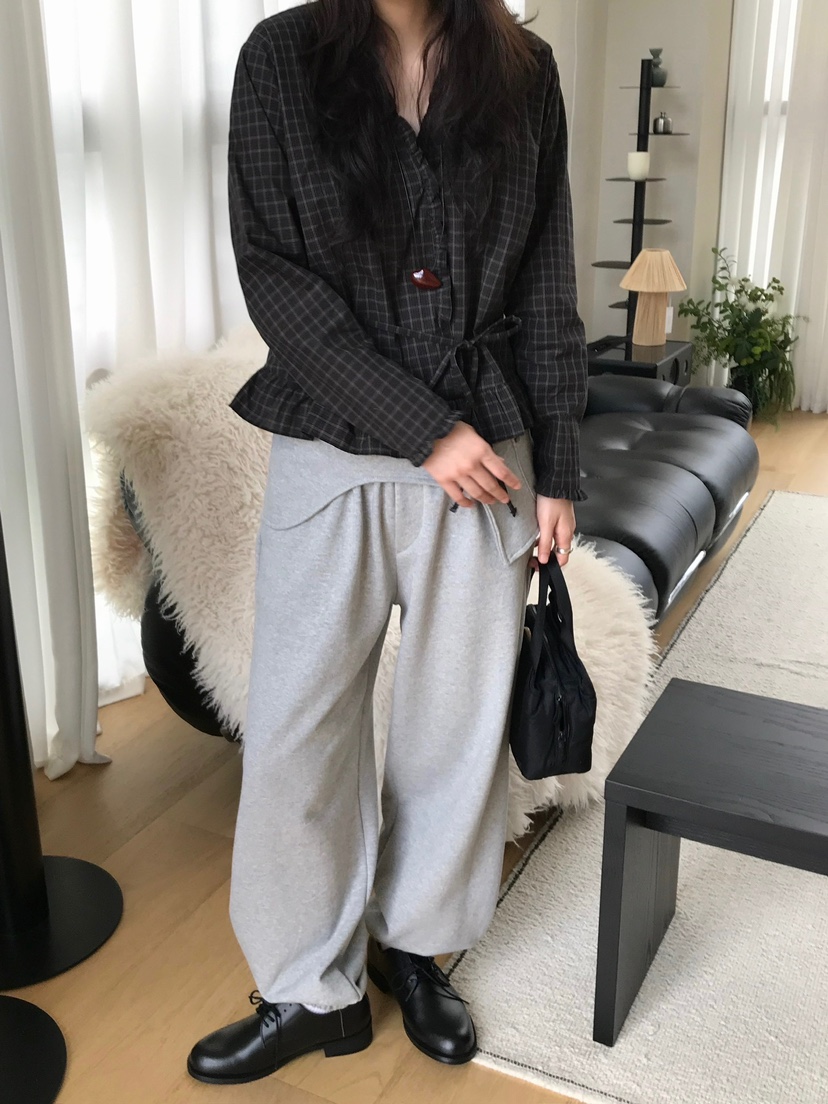 ESCHER東大門㊣直郵女裝新款25秋冬推薦熱賣時尚休閑褲腰帶ESCHER休閑褲