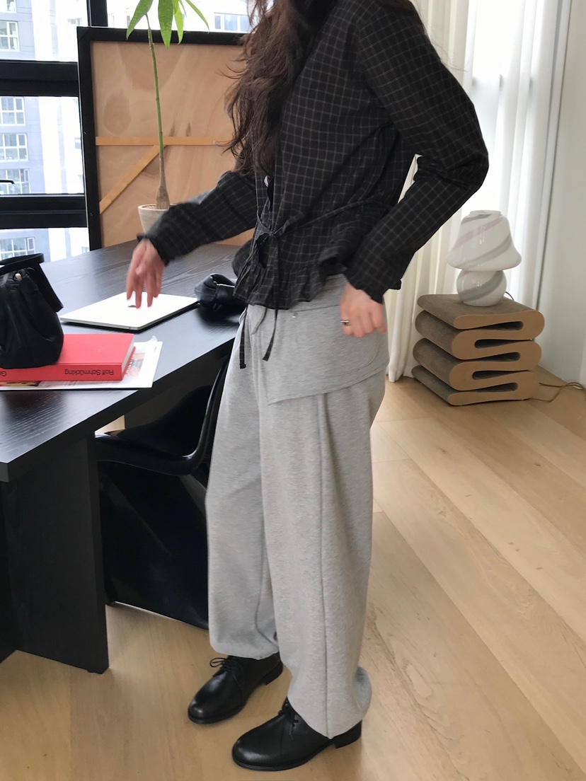 ESCHER東大門㊣直郵女裝新款25秋冬推薦熱賣時尚休閑褲腰帶ESCHER休閑褲