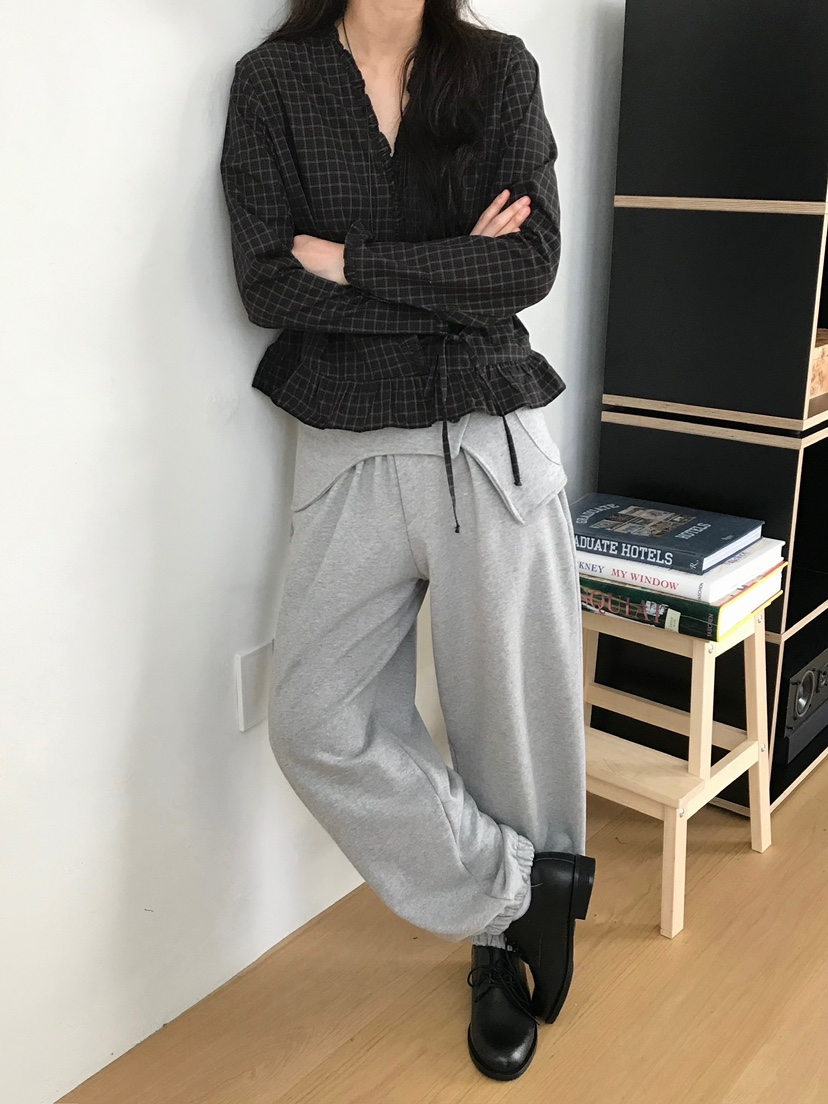 ESCHER東大門㊣直郵女裝新款25秋冬推薦熱賣時尚休閑褲腰帶ESCHER休閑褲