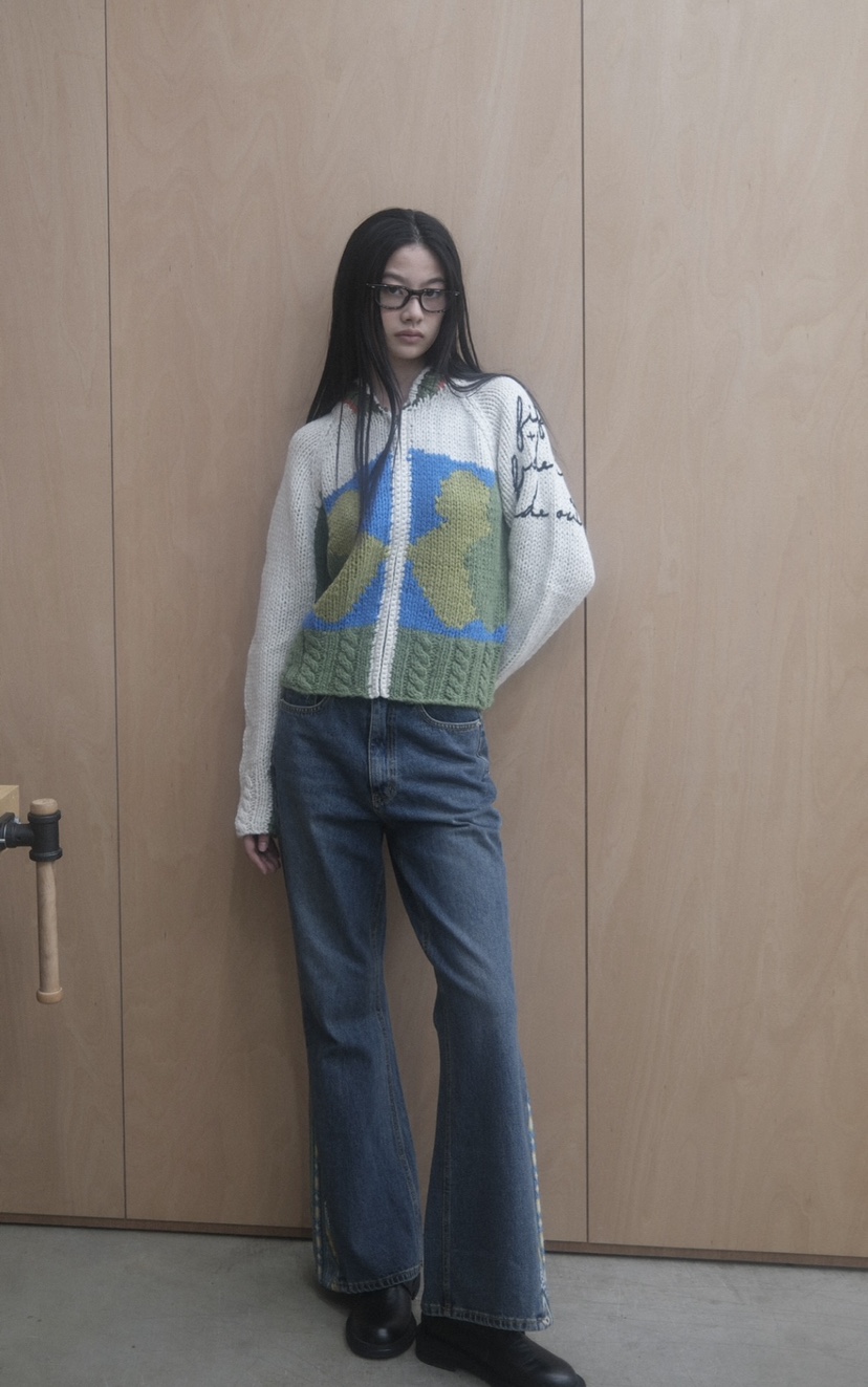 FIFO東大門㊣代購女裝新款熱賣真品職業25秋冬人氣針織衫拉鏈FIFO針織衫