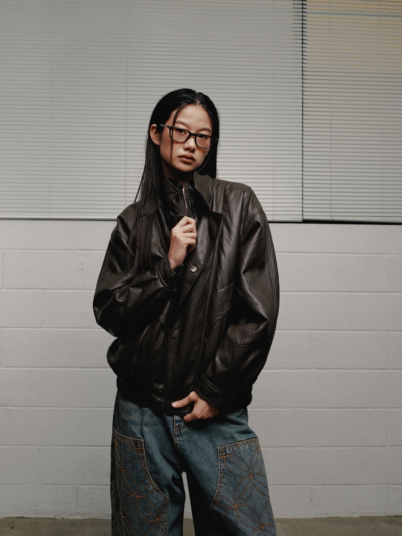 FIFO東大門㊣代購女士新款熱賣時尚職業25秋冬皮衣復古皮革FIFO皮衣