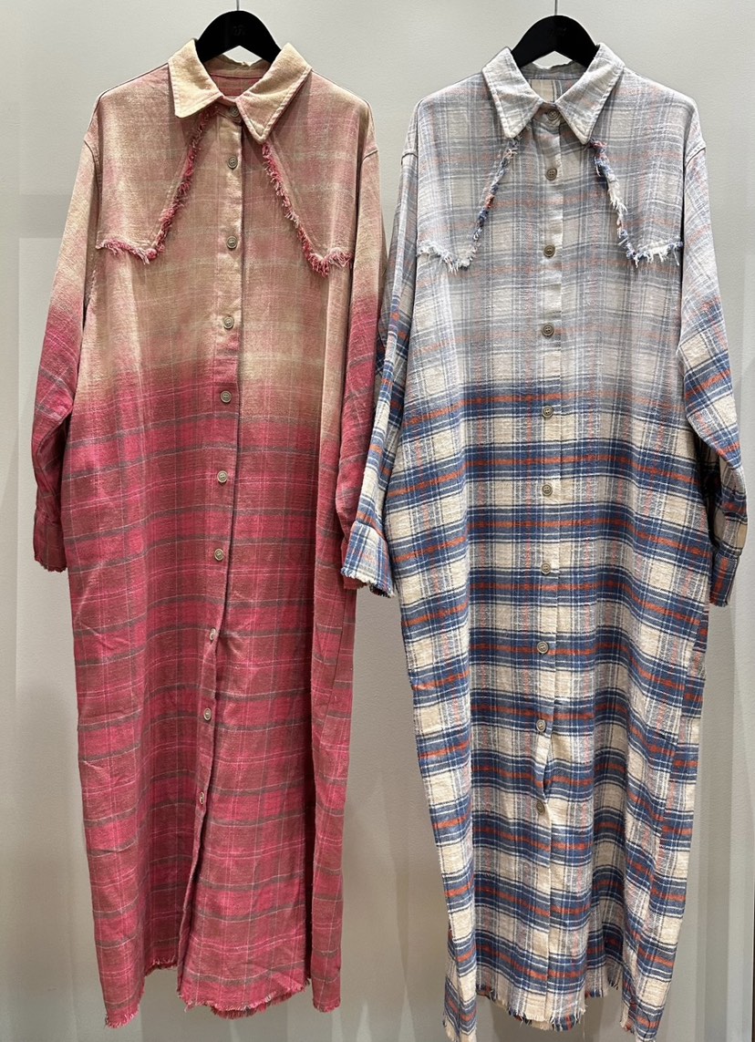 FIFO東大門㊣直郵女裝新品25秋冬熱賣職業休閑連衣裙格紋長款FIFO連衣裙
