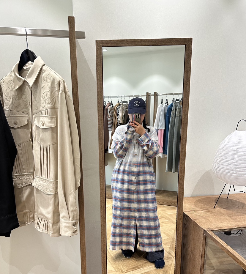 FIFO東大門㊣直郵女裝新品25秋冬熱賣職業休閑連衣裙格紋長款FIFO連衣裙