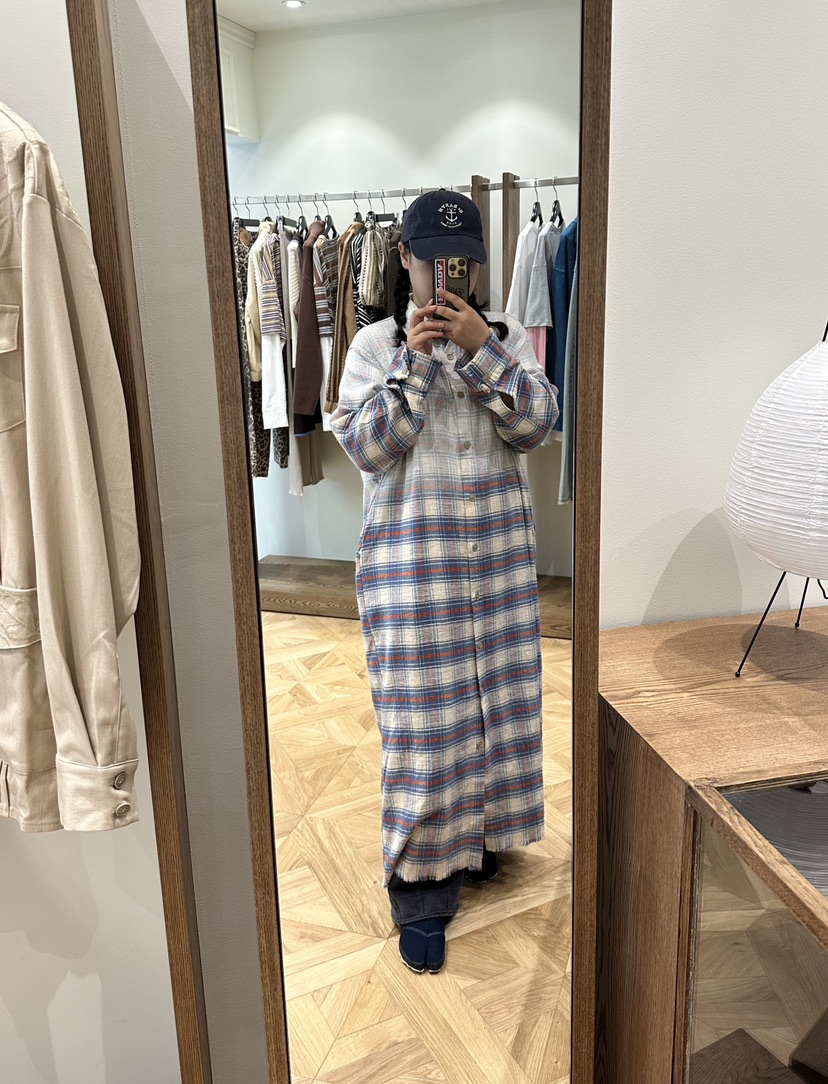 FIFO東大門㊣直郵女裝新品25秋冬熱賣職業休閑連衣裙格紋長款FIFO連衣裙
