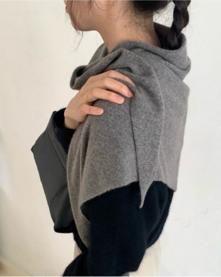 EBADA韓國代購㊣女裝新款推薦熱賣時尚25秋冬圍巾披肩羊毛披肩EBADA圍巾/披肩