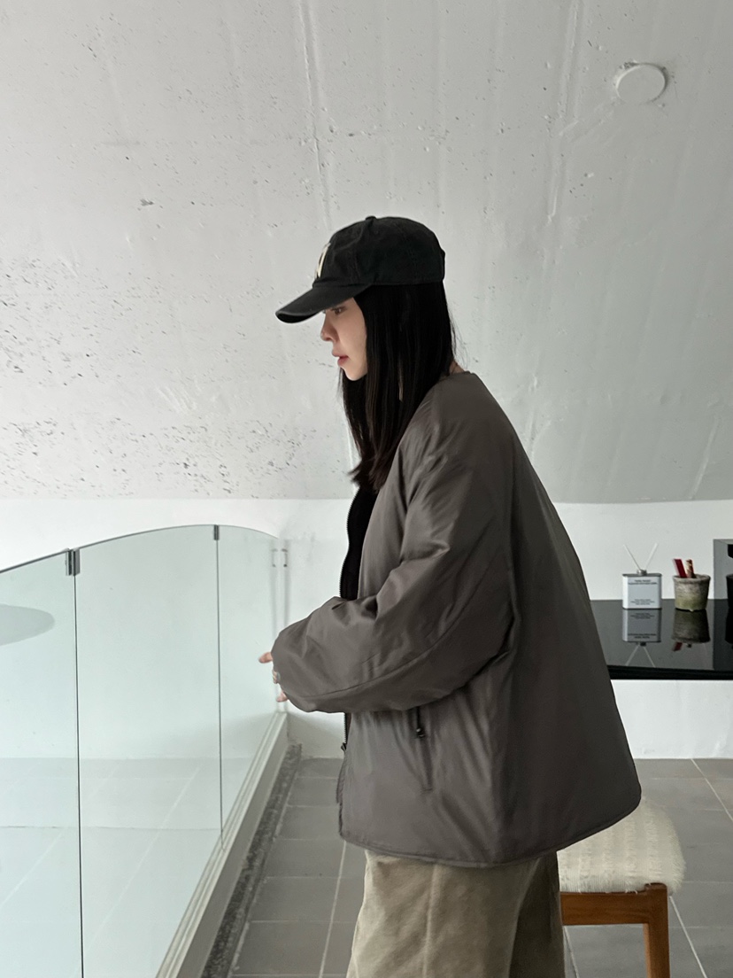 LE VASE韓國代購㊣女士新款時尚休閑職業熱賣夾克填充雙面LE VASE夾克