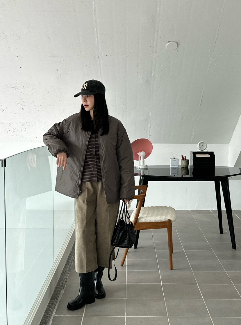 LE VASE韓國代購㊣女士新款時尚休閑職業熱賣夾克填充雙面LE VASE夾克