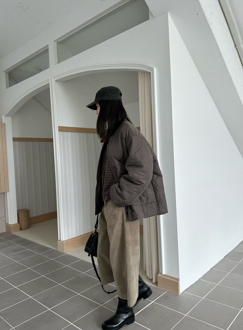 LE VASE韓國代購㊣女士新款時尚休閑職業熱賣夾克填充雙面LE VASE夾克