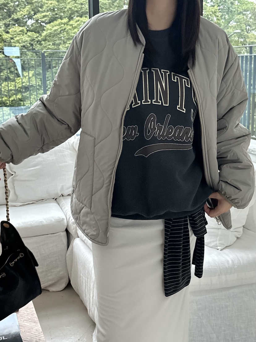 LE VASE韓國代購㊣女士新款時尚休閑職業熱賣夾克填充雙面LE VASE夾克圖色2