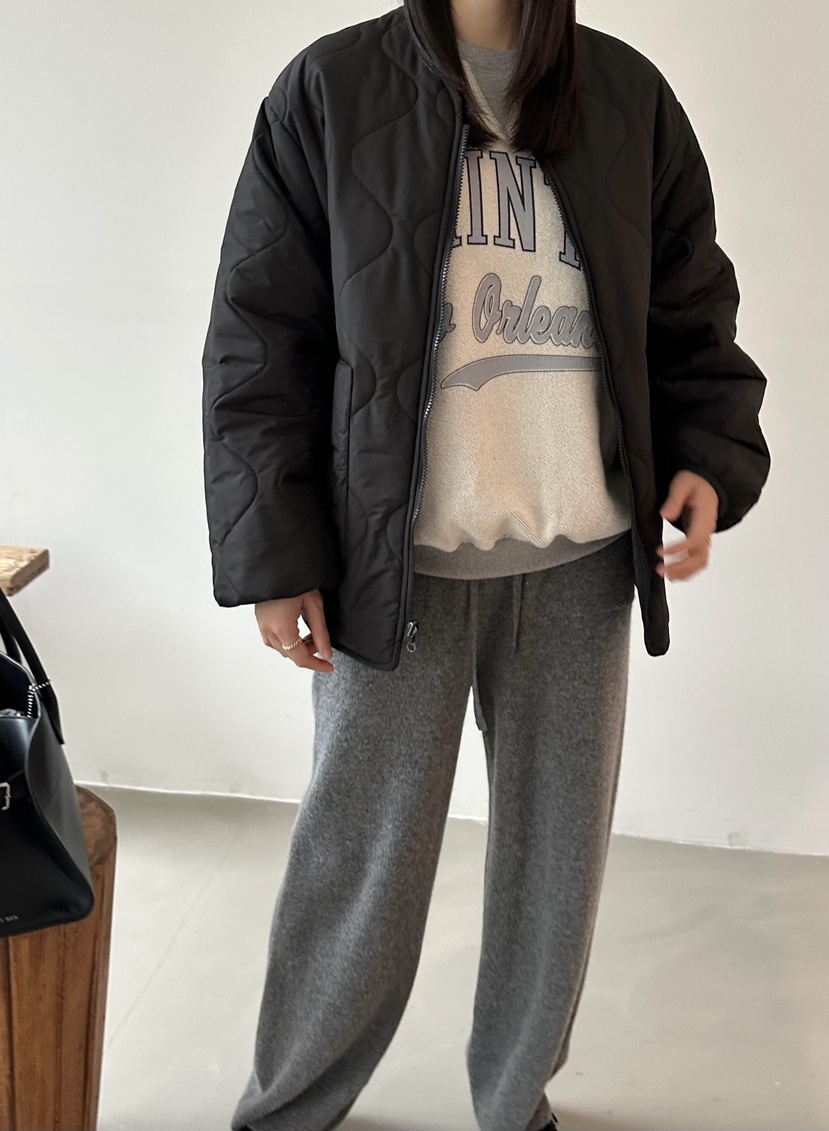 LE VASE韓國代購㊣女士新款時尚休閑職業熱賣夾克填充雙面LE VASE夾克圖色3