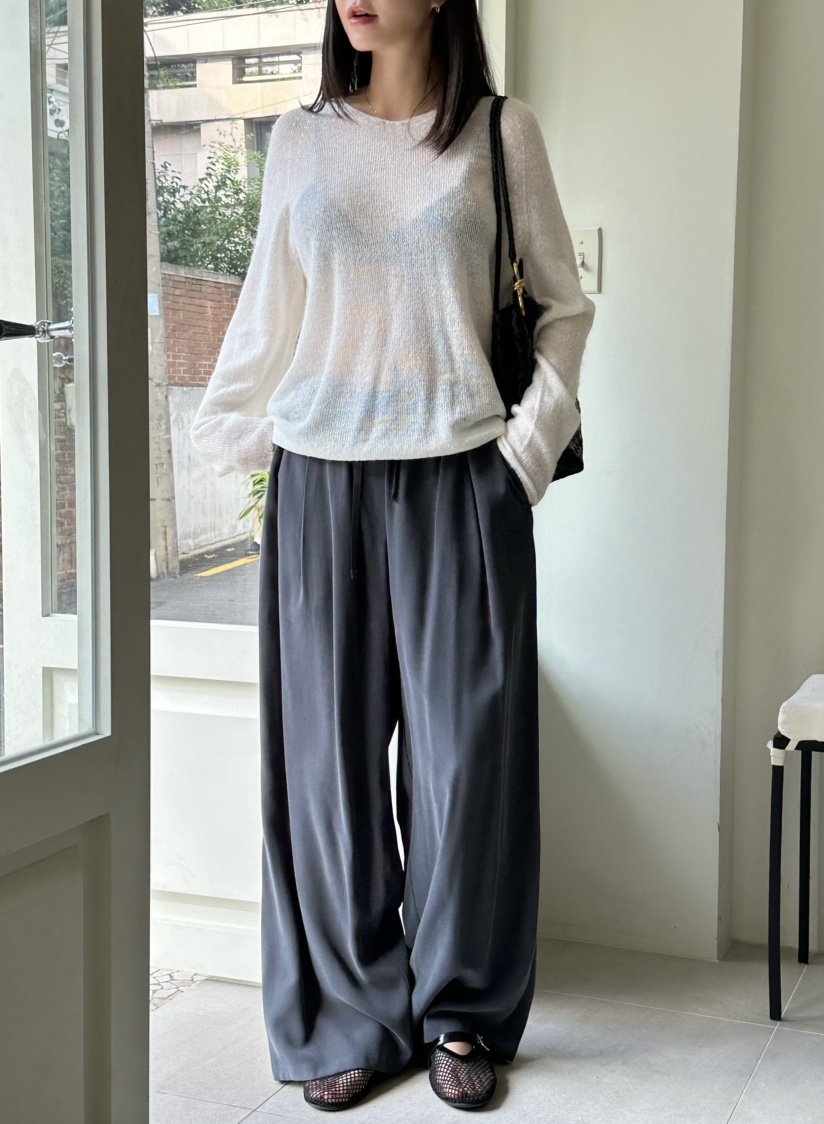 LE VASE韓國代購㊣女裝新品推薦休閑熱賣真品人氣休閑褲條紋LE VASE休閑褲