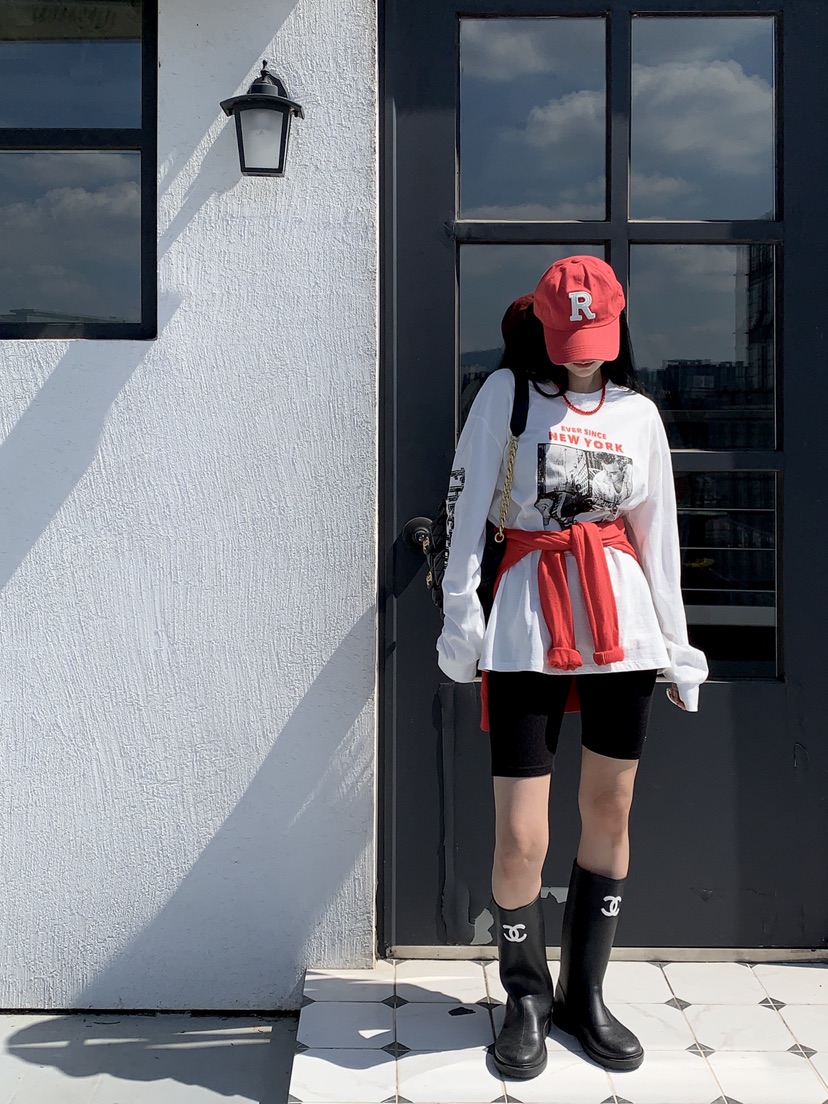 DAVICHI韓國代購㊣女士新品時尚熱賣休閑推薦25秋冬長袖T恤DAVICHI長袖T恤