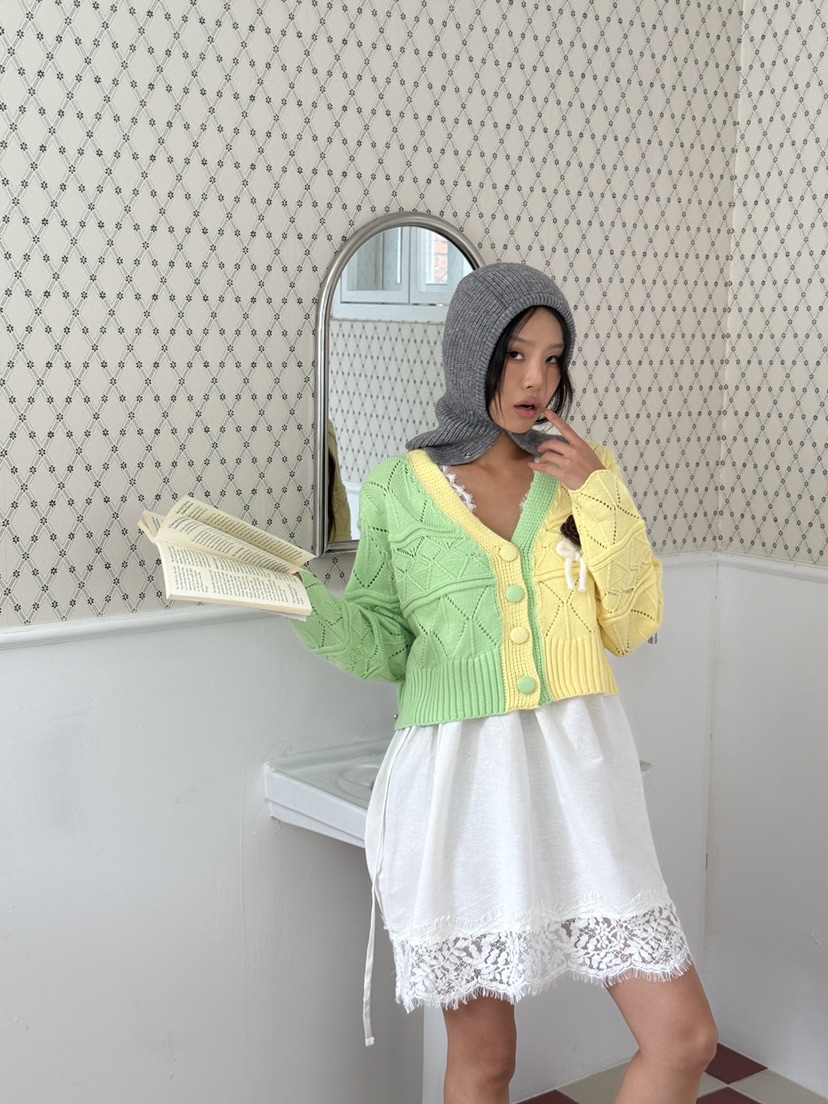 MAISONDEGLORY韓國代購㊣女士新款人氣推薦25秋冬針織衫開衫MAISON DE GLORY針織衫