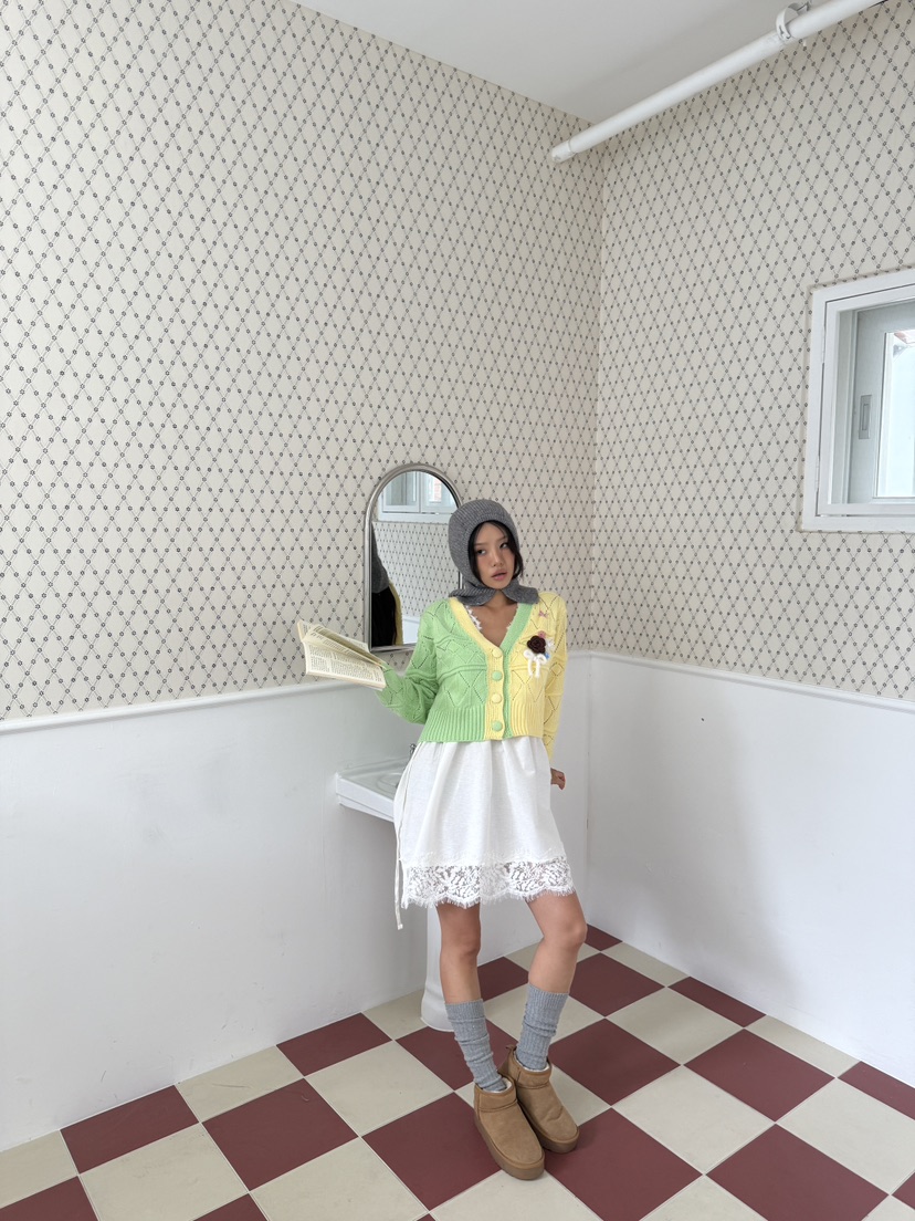 MAISONDEGLORY韓國代購㊣女士新款人氣推薦25秋冬針織衫開衫MAISON DE GLORY針織衫