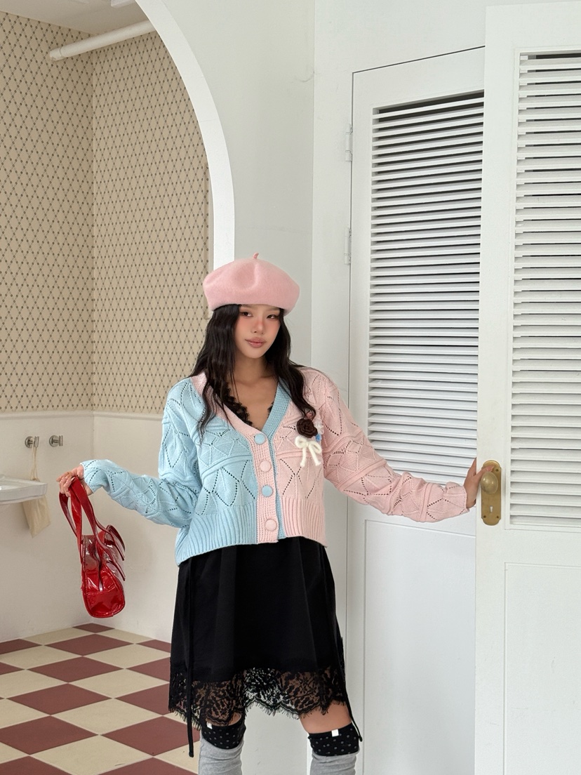 MAISONDEGLORY韓國代購㊣女士新款人氣推薦25秋冬針織衫開衫MAISON DE GLORY針織衫