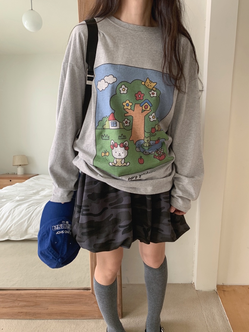 TOLL韓國代購㊣女士新款推薦休閑時尚熱賣人氣職業25秋冬長袖T恤TOLL長袖T恤