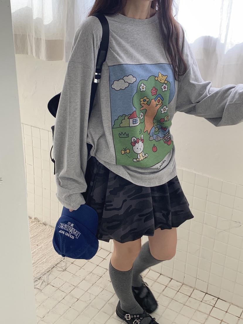 TOLL韓國代購㊣女士新款推薦休閑時尚熱賣人氣職業25秋冬長袖T恤TOLL長袖T恤