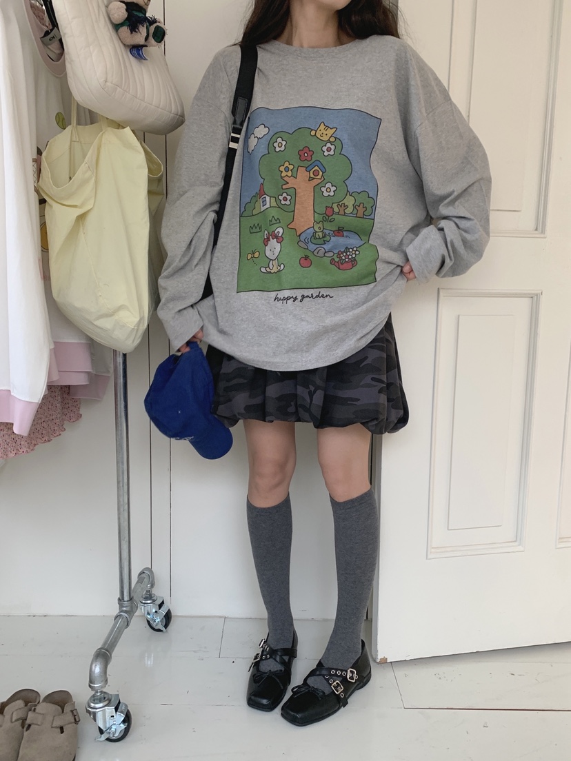 TOLL韓國代購㊣女士新款推薦休閑時尚熱賣人氣職業25秋冬長袖T恤TOLL長袖T恤