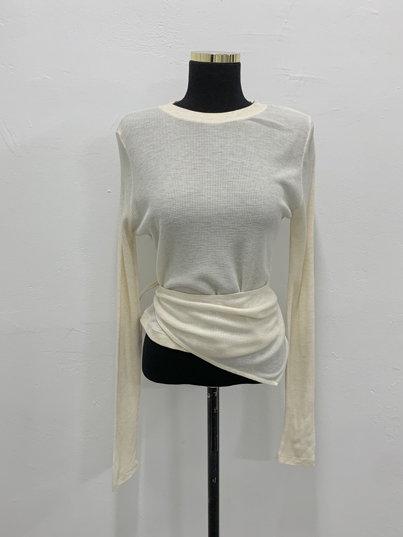BEFORE SUNRISE東大門㊣代購女士新品真品25秋冬長袖T恤華夫格BEFORE SUNRISE長袖T恤