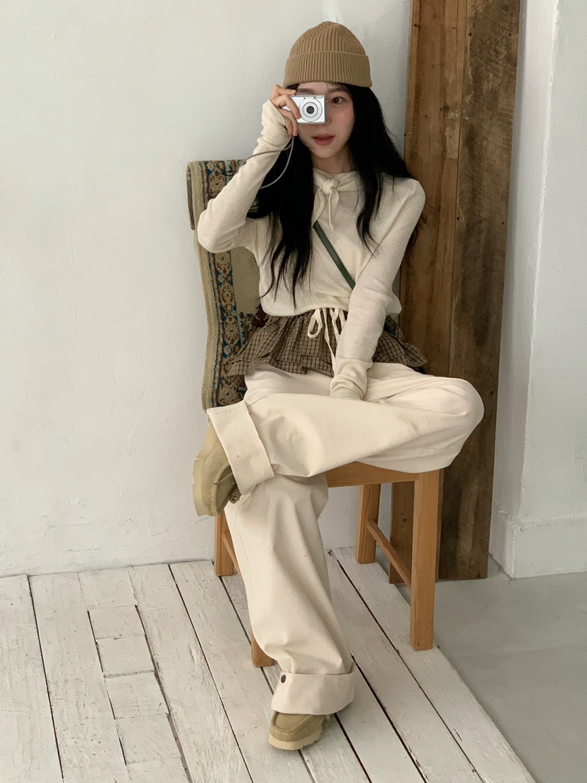 BEFORE SUNRISE東大門㊣代購女士新品真品25秋冬長袖T恤華夫格BEFORE SUNRISE長袖T恤