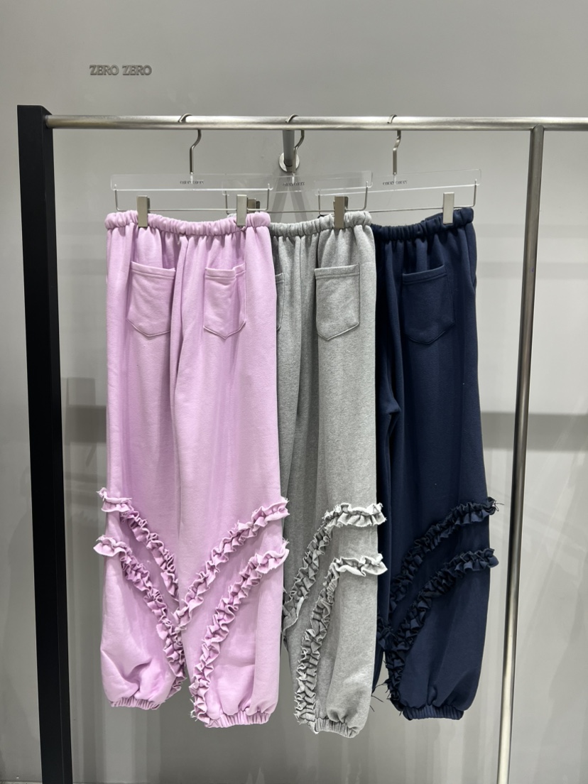 ZEROZERO東大門㊣直郵女士新品真品時尚人氣推薦休閑褲荷葉邊ZEROZERO休閑褲