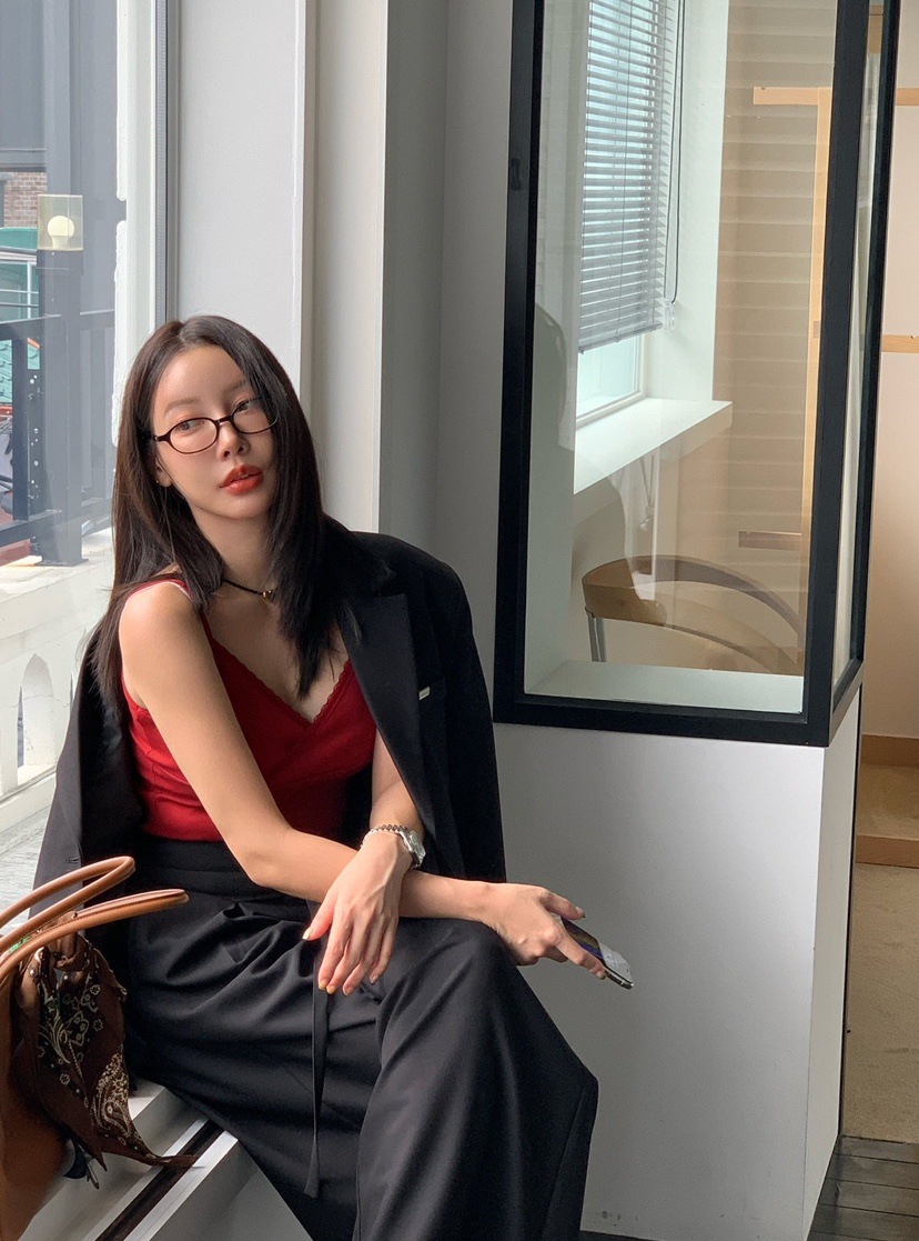REVE CITE-L東大門㊣實拍女士新款推薦職業人氣25秋冬吊帶背心REVE CITE吊帶/背心